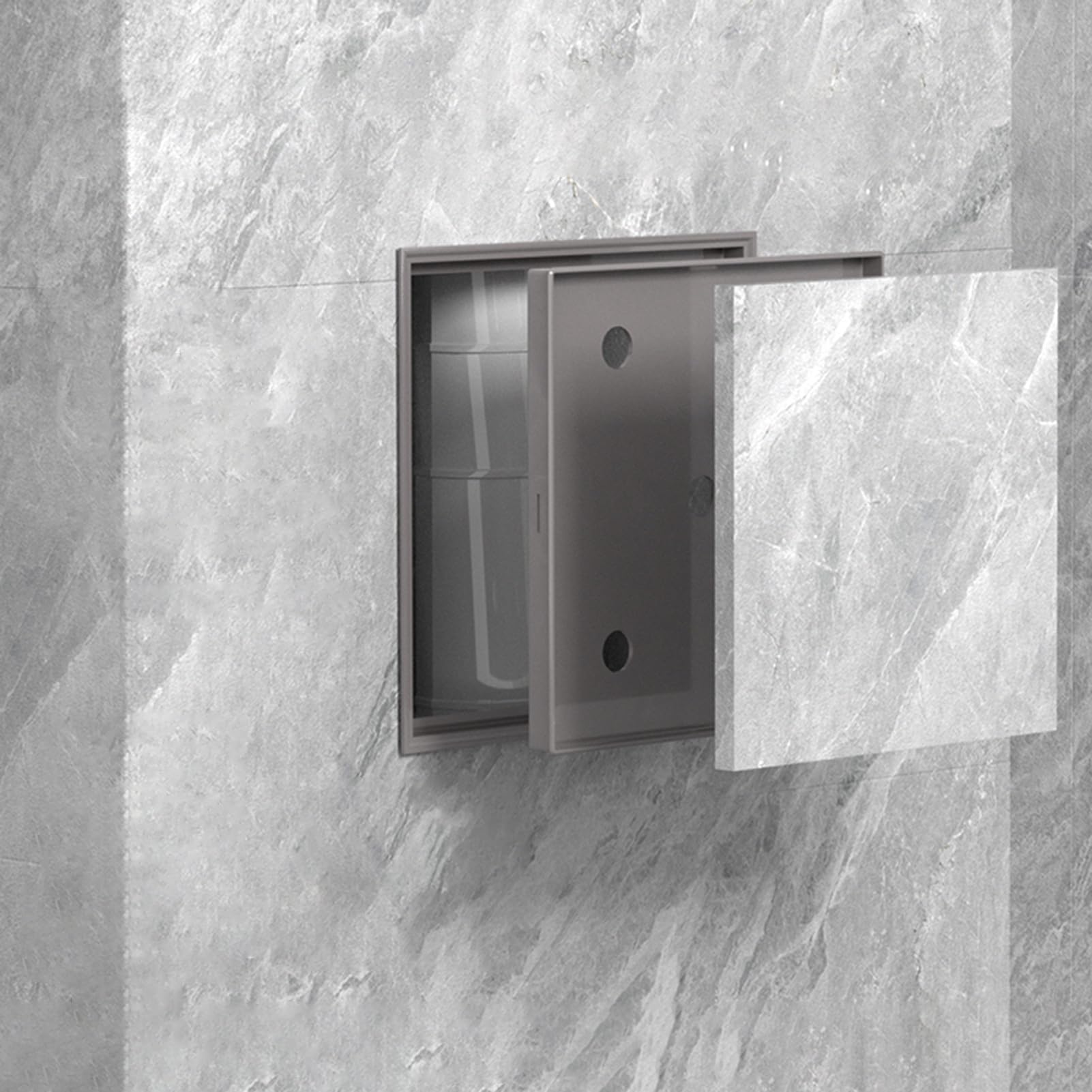 Versatile ABS Plastic Inspection Hatch, PVC Multicolor Multiple Sizes Access Panel for Wall Tile(Grey,12x12cm/4.7x4.7in)