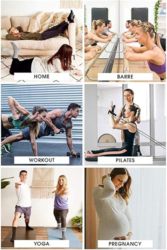 Miniatura 5 de LA ACTIVE Calcetines antideslizantes para yoga - Calcetines atléticos de pilates de ballet para hombres y mujeres