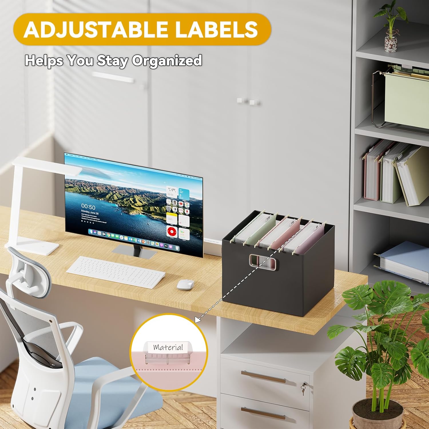 Plastic Hanging File Folders Letter Size,12 Pack Reinforced Filing Cabinet Folders with Tabs,Macaron Heavy Duty Hanging Organizer Foldrs for File Box & File Frame,Designed for Home Office
