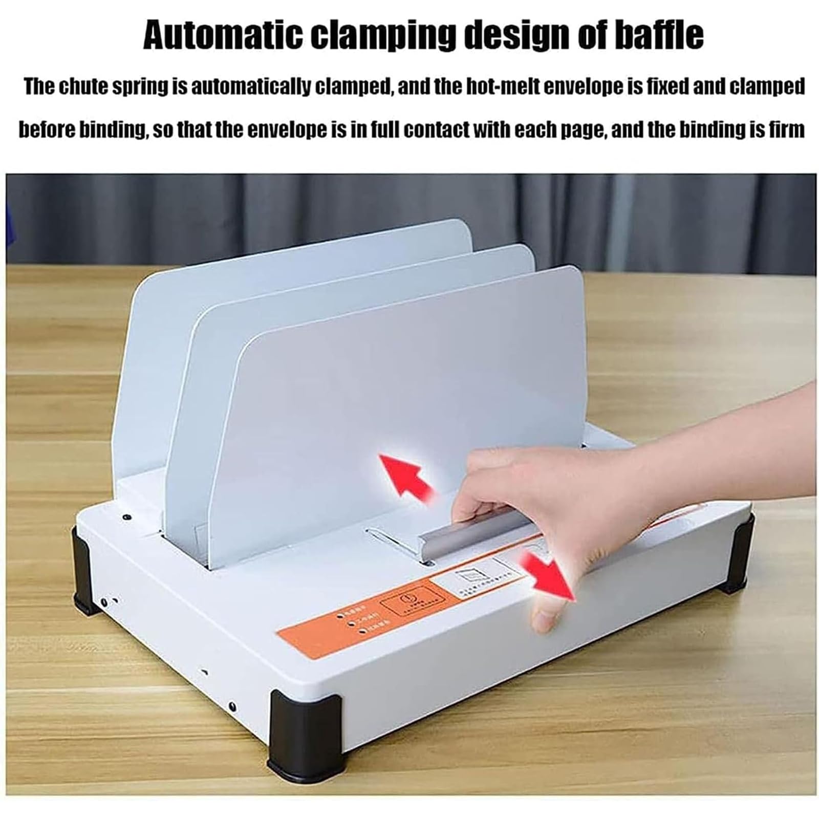 Rilegatrice a caldo con luce LED, capacità 500 fogli, per carta A5/A4/A3, spessore massimo 5 cm, larghezza 31 cm, ideale per uffici e scuole