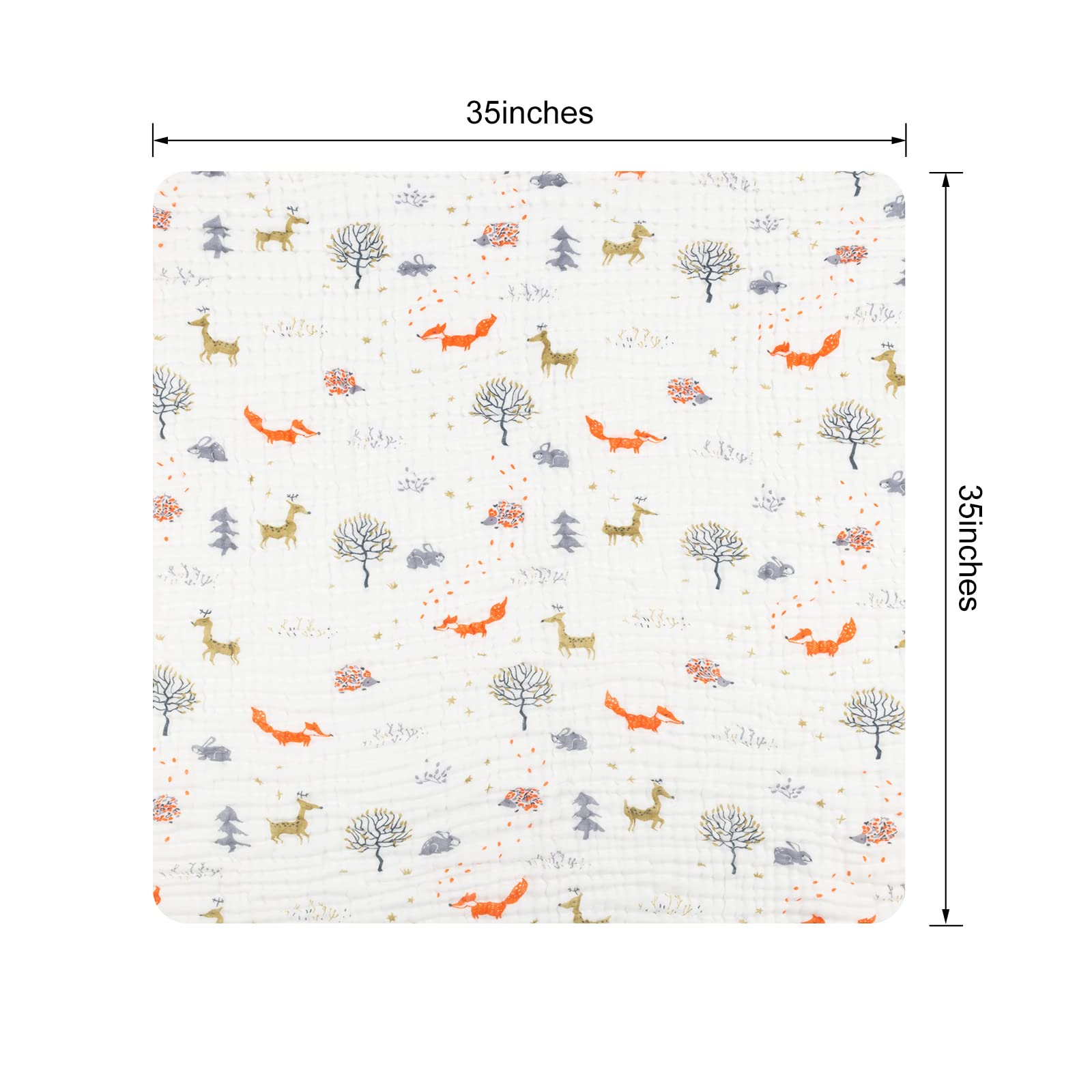 Babygoal Paquete de 2 toallas de baño para bebé, 100% algodón de muselina con capucha para recién nacidos, bebés, absorbentes e hipoalergénicos, regalo para niños y niñas, 35 x 35 pulgadas T0607