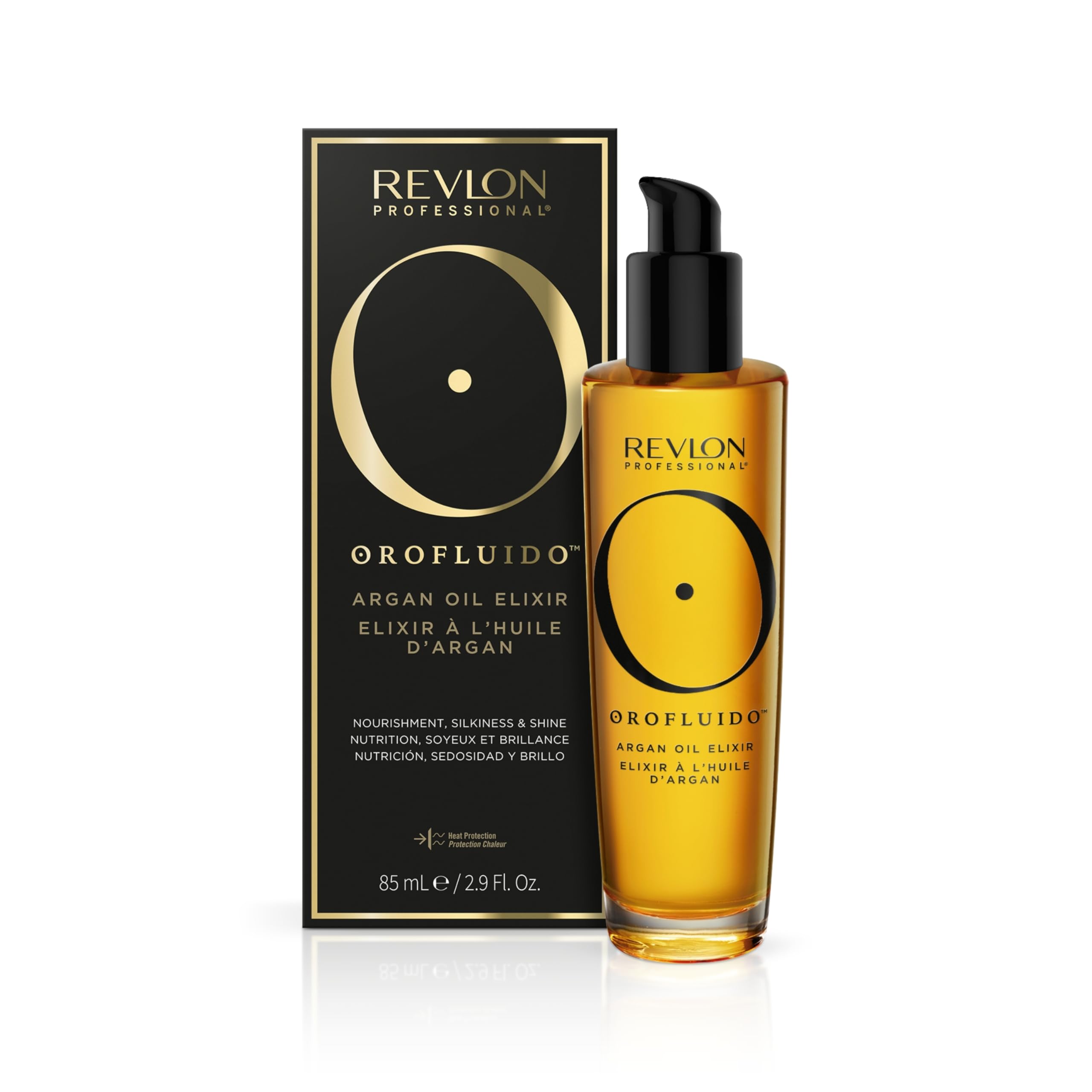 REVLON PROFESSIONAL OROFLUIDO ARGAN OIL ELIXIR for Women, Argan Oil Hair Elixir, Nourishing Argan Oil Elixir, Vegan Argan Oil Elixir, 85ml