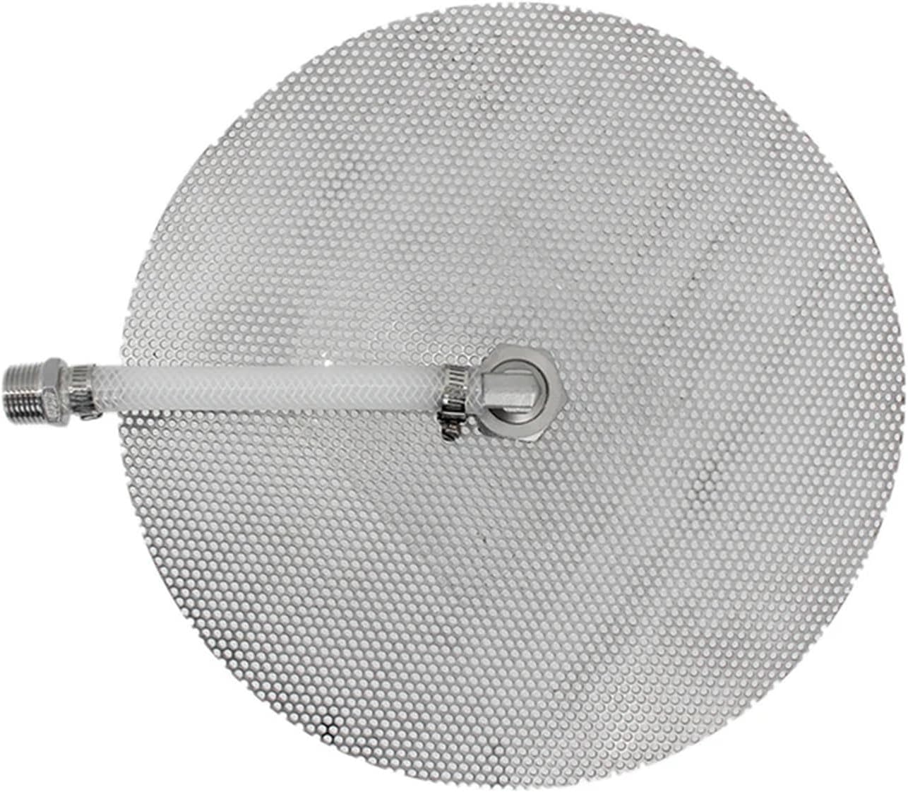 Stainless Homebrew All Grain Mash Tun False Bottom and Silicone Tubing Adapter Kit 9"/10"/11"/12" Domed Food Grade High Temp(10inch False Bottom)