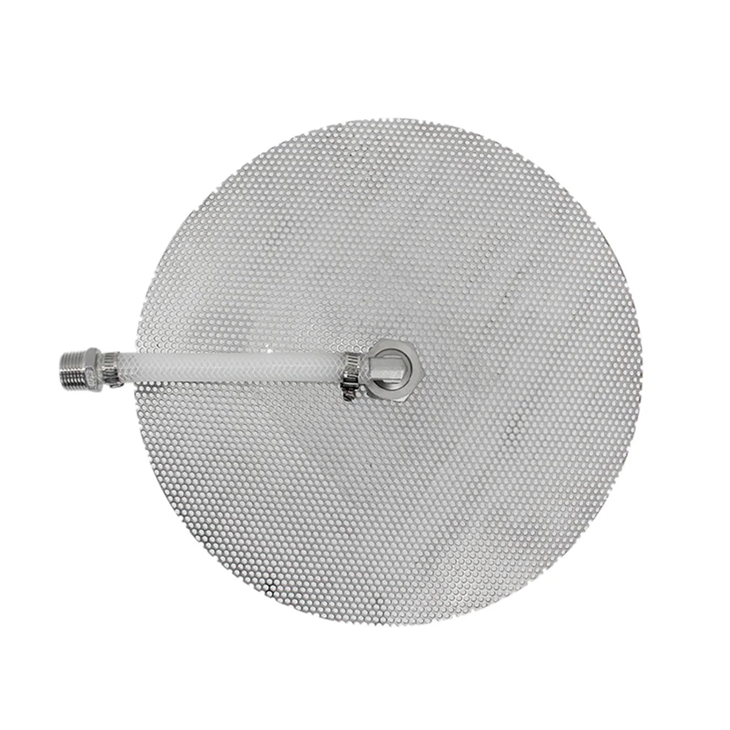 Stainless Homebrew All Grain Mash Tun False Bottom and Silicone Tubing Adapter Kit 9"/10"/11"/12" Domed Food Grade High Temp(10inch False Bottom)