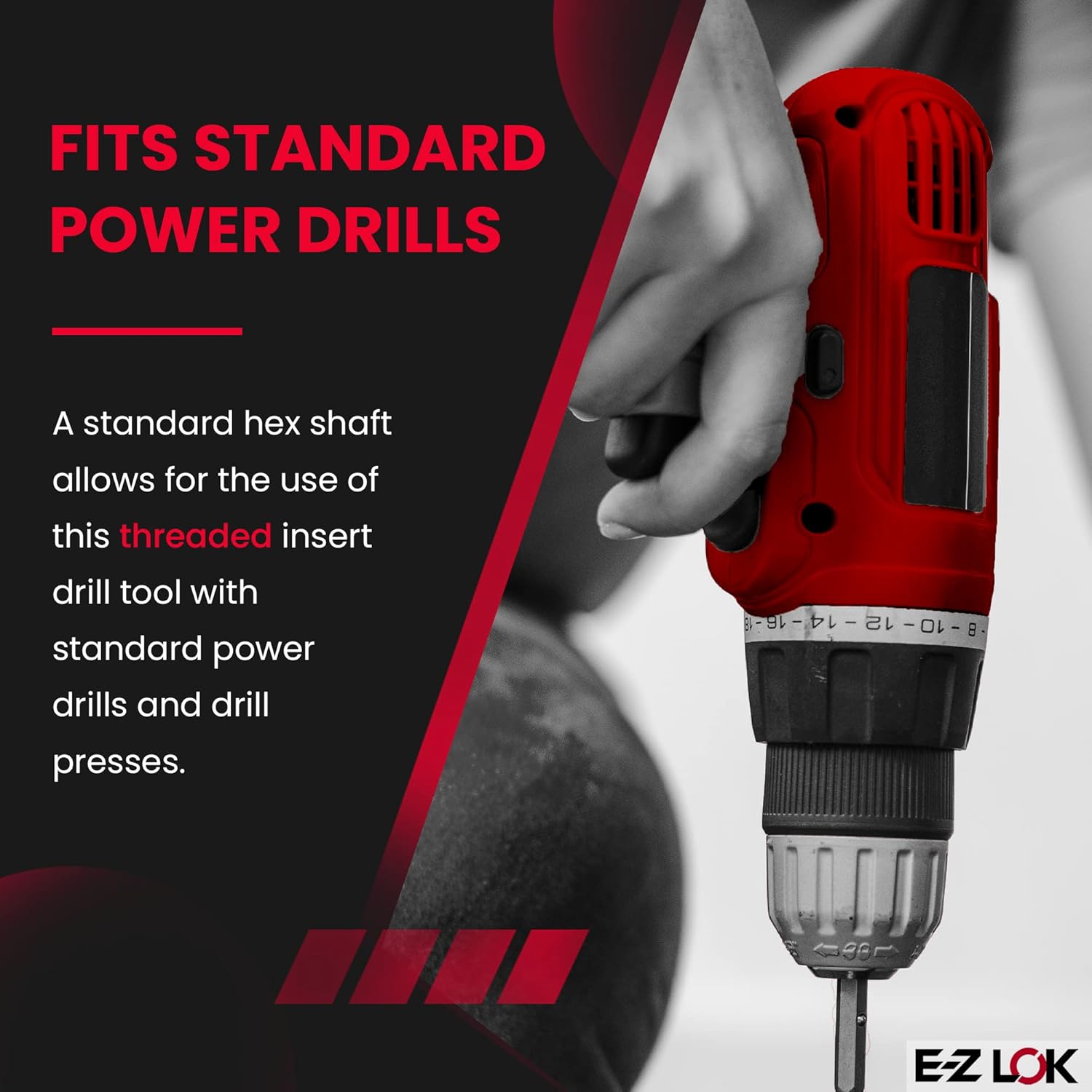 E-Z LOK-9100 Thread Insert Drive Tool for Hex Drive Threaded Inserts Installation Drill Install Tool, 5/16-18 Internal Threads