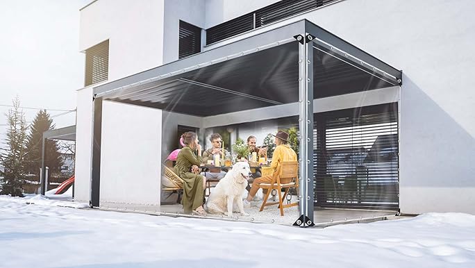 Amazon.com: Clear Tarp with Grommets,3x6ft Transparent Heavy Duty Water Resistant Tarp Cover with Reinforced Edge,14Mil Thickened Tear Resistant PVC Vinyl Tarpaulin Enclosure for Patio,Porch and Outdoor : Tools & Home Improvement