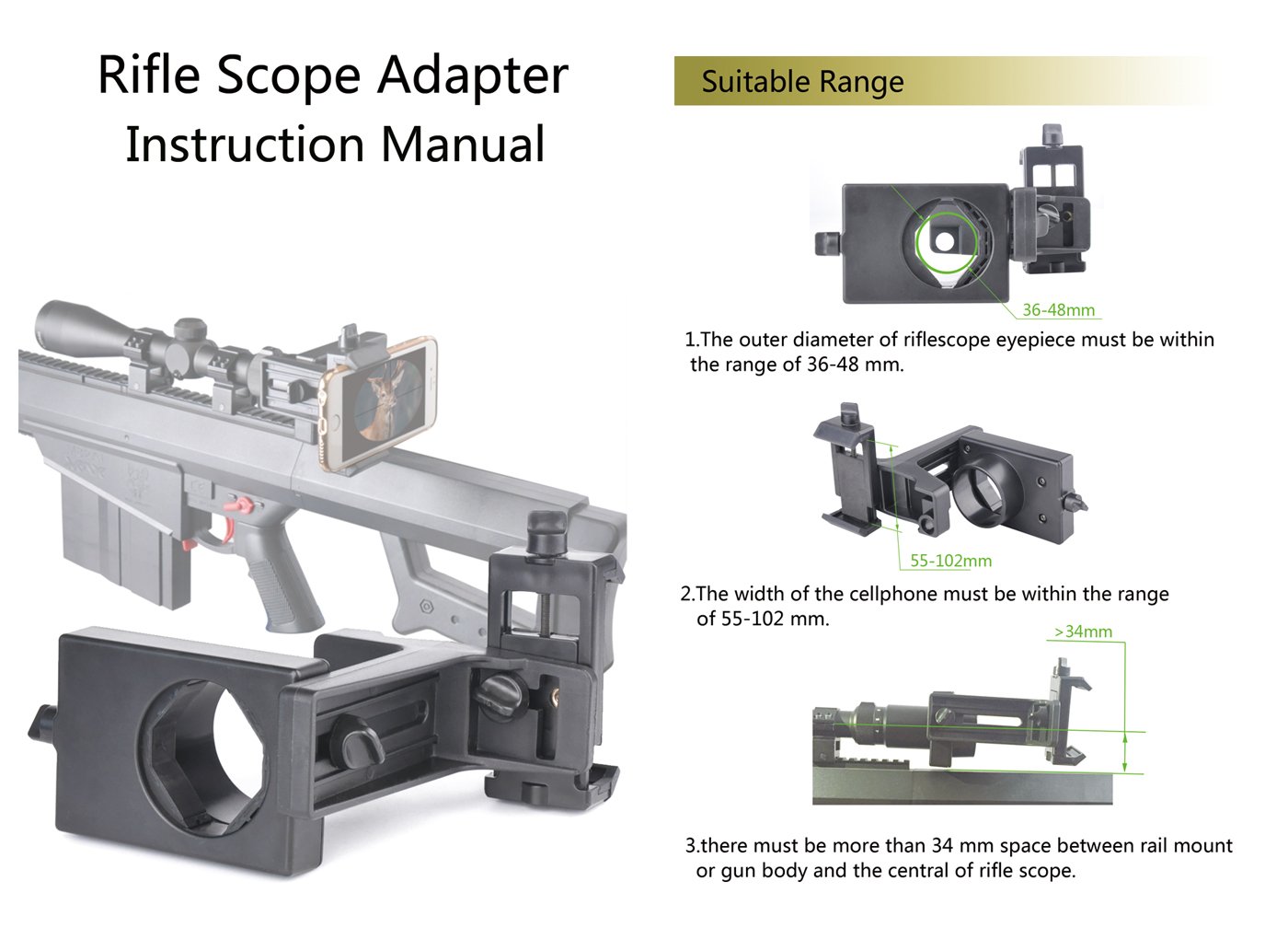 Buy Landove Rifle Scope Smartphone Mounting System Smart Shoot Scope