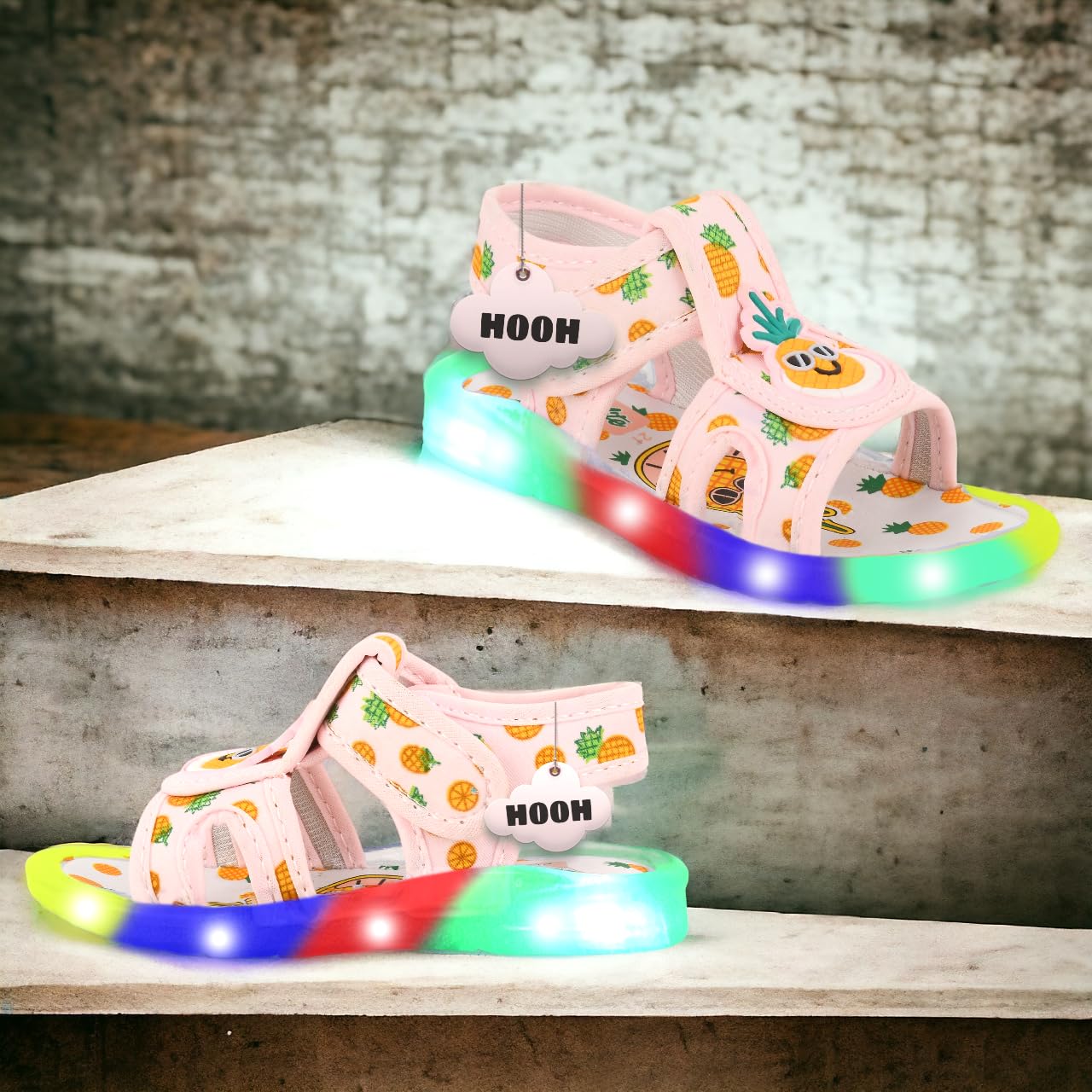 Kids LED Light Up Sandals, Waterproof, Comfortable Insole, Bright Ankle Lights, Ideal for Summer Fun(LED Lights in Latter Part of Shoe ONLY) 2