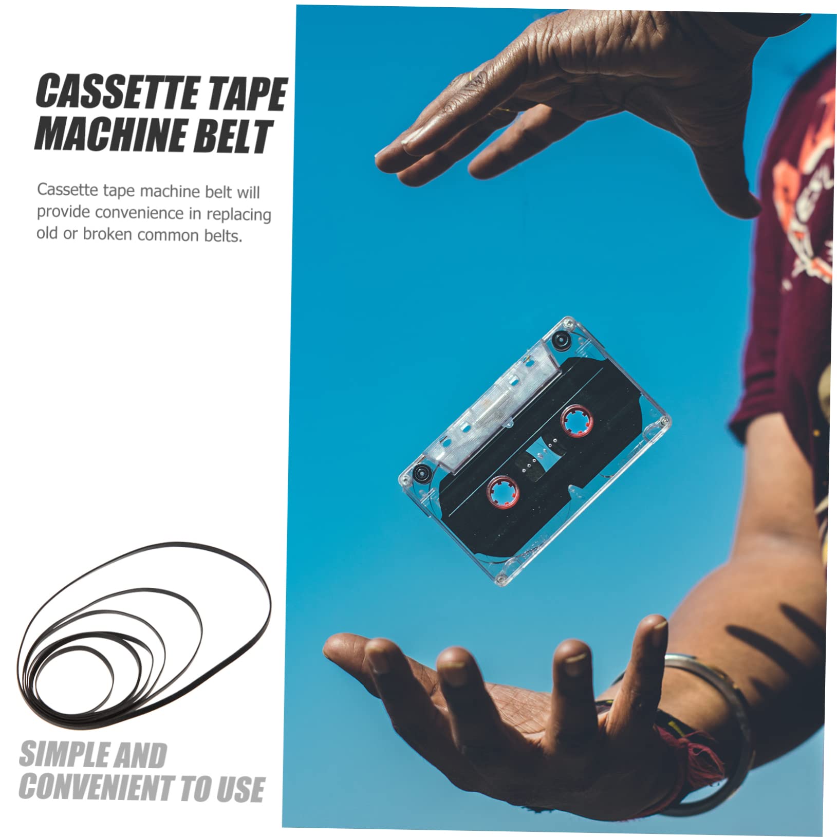 Remplacement Courroie Tourne-disque Courroie Pour Platine Vinyle 200mm - Courroie Caoutchouc Tourne-Disque Noir Remplacement Courroie Platine Vinyle Tourne Disque