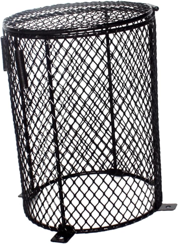 Pet Reptile Scald Lamp Shade Round Heating Guard for Daytime Light Protects Reptiles and Poultry Easy Installation for Terrarium and Amphibian Care Black
