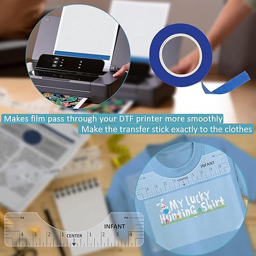 Miniatura 5 de Juego de película de transferencia DTF y polvo DTF, kit de inicio de película DTF para impresora DTF, película de PET A4 de 20 hojas, polvo