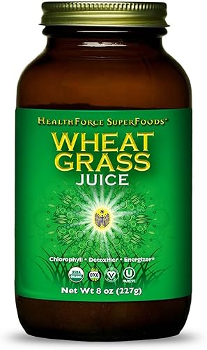 HEALTHFORCE SUPERFOODS Polvo de jugo de hierba de trigo - 8 oz en polvo