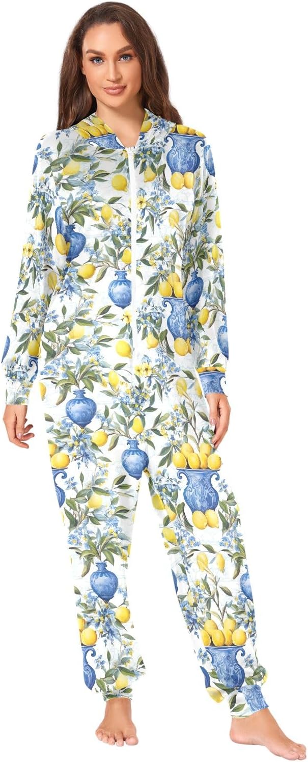 CHIFIGNO Onesie Volwassen Pyjama Eendelig Halloween Kostuum, Kerstmis