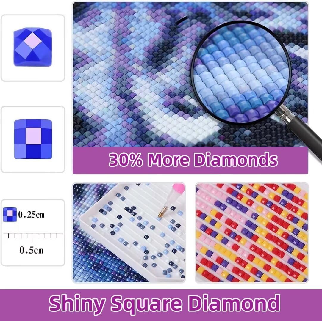 5D DIY Diamant Painting Kit 'Engel Feuer Eis' – 80x120 Cm, Vollbohrer, Inkl. Werkzeug