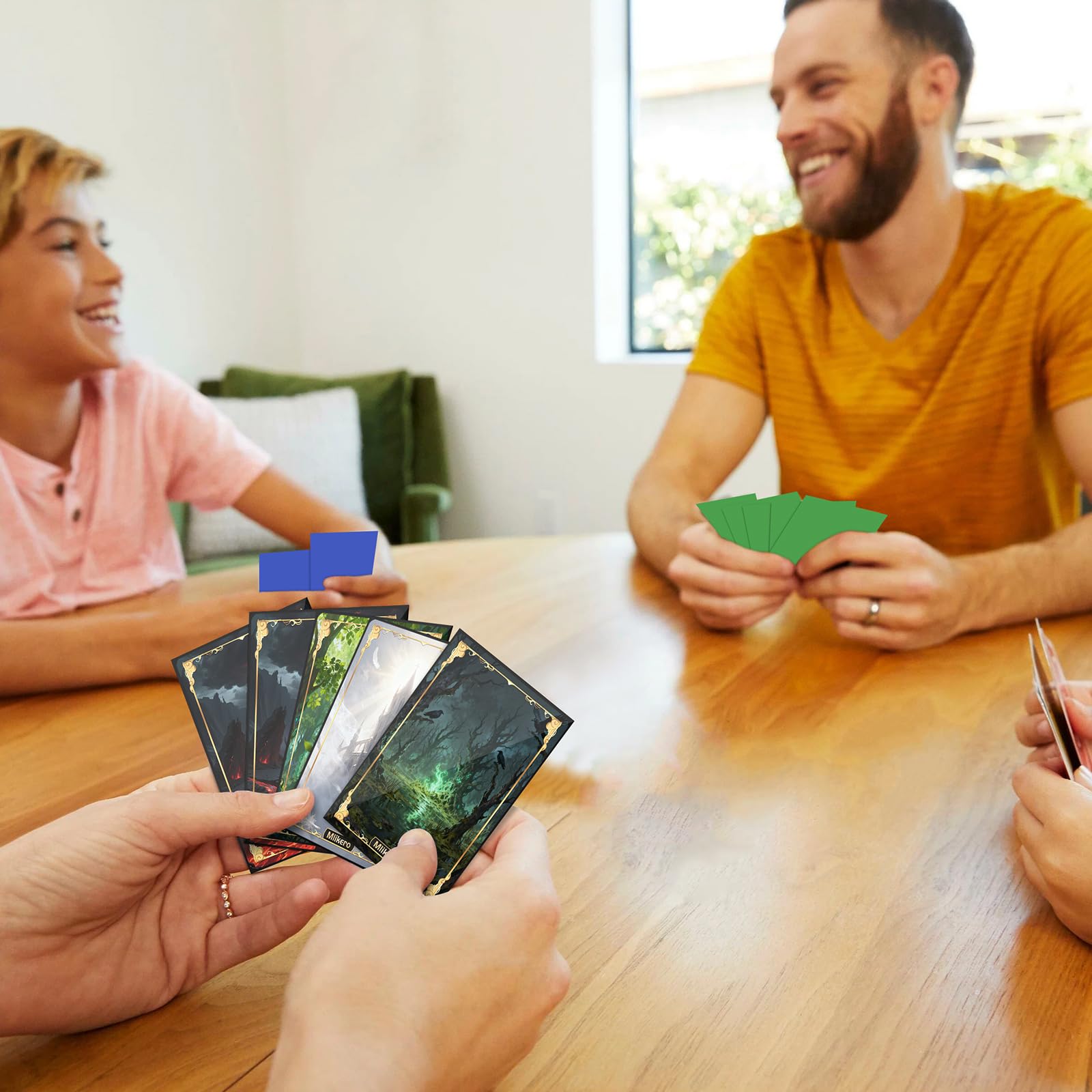 1000 koszulek na karty, 500 matowych koszulek na karty kolekcjonerskie i 500 koszulek wewnętrznych, idealne do podwójnej ochrony kart, dopasowane do MTG, TCG (5 kolorów)