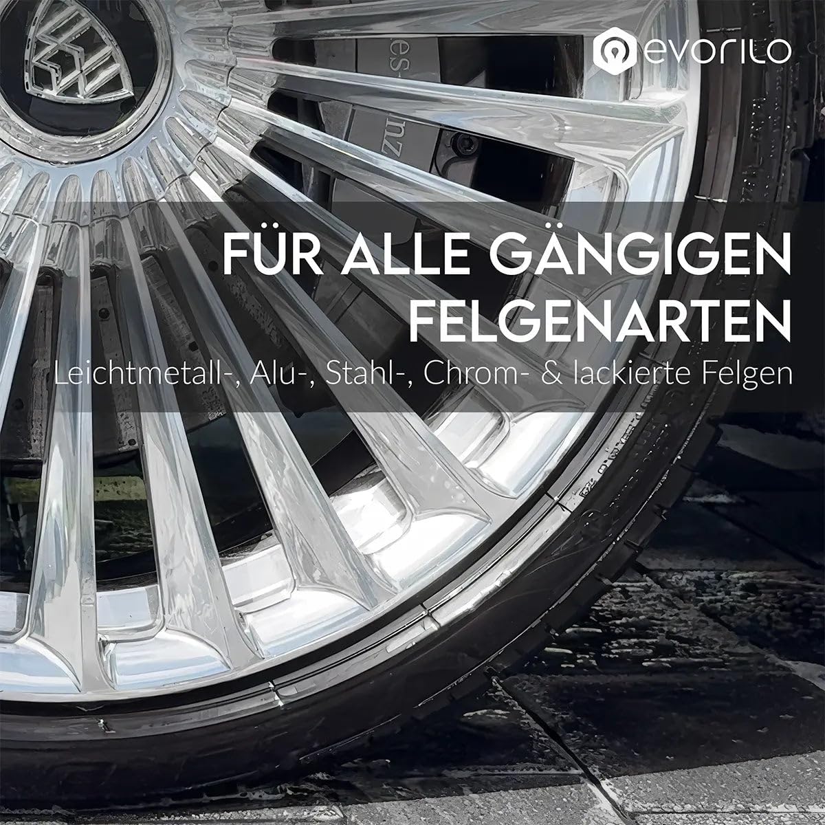 Felgenreiniger Set Grip Pro | Rim Shock Felgenreiniger 1L + Deep Grip Felgenbürste + Bürstenbezug | 3-teilig