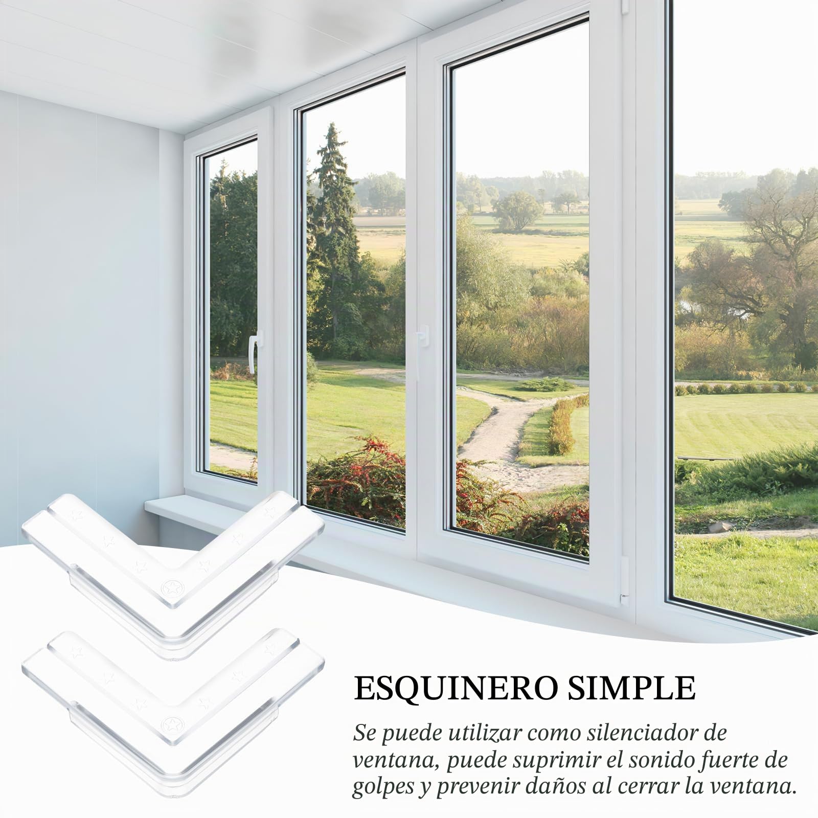 HOMSFOU 12 piezas de esquina de protección de la ventana protección de la esquina del escritorio protección para niños escritorio estudio niño aluminio mesa white PVC