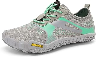NORTIV 8 Boys Girls Barefoot Lightweight Athletic Water Shoes Light Grey Mint Green Size 11 Little Kid Aqua-k1
