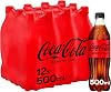 Coca Cola Zero Sugar 12 x 500ml PET, Black