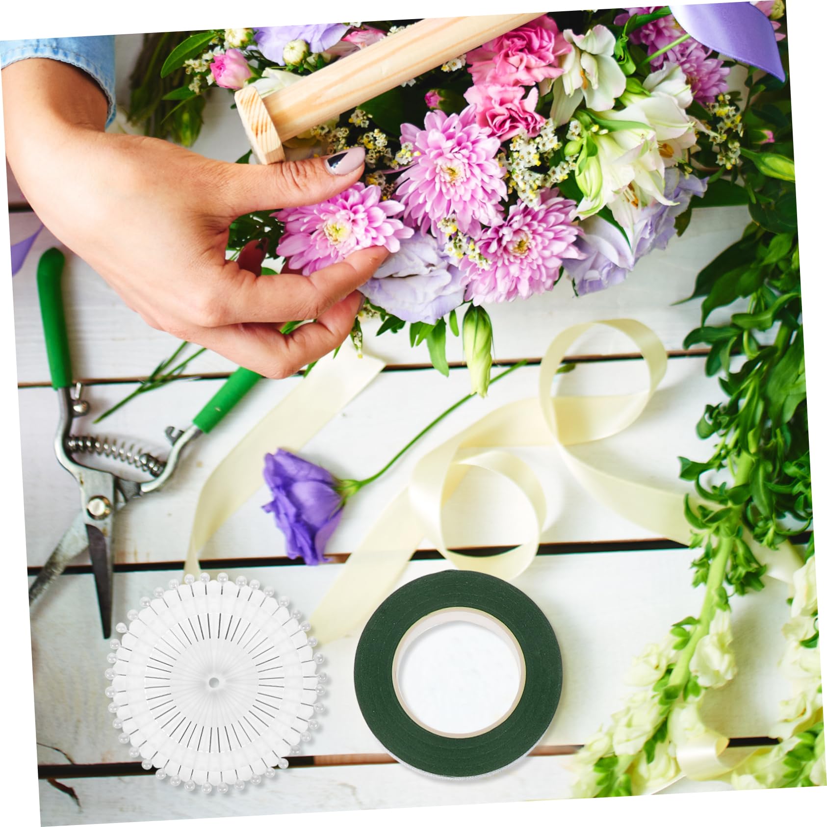 OSALADI Floral Stems Iron Wire m Floral Picks Wire DIY Flower Rod Wedding Bouquet Kit