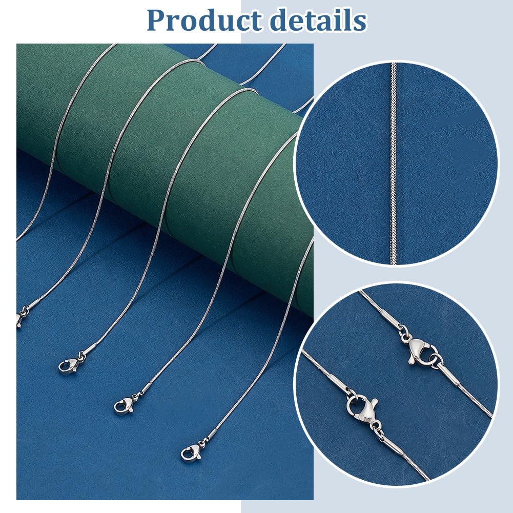 PH PandaHall 6 Styles Chaîne Collier Or 6 Rouleaux Acier Inoxydable - Fabrication Bijoux
