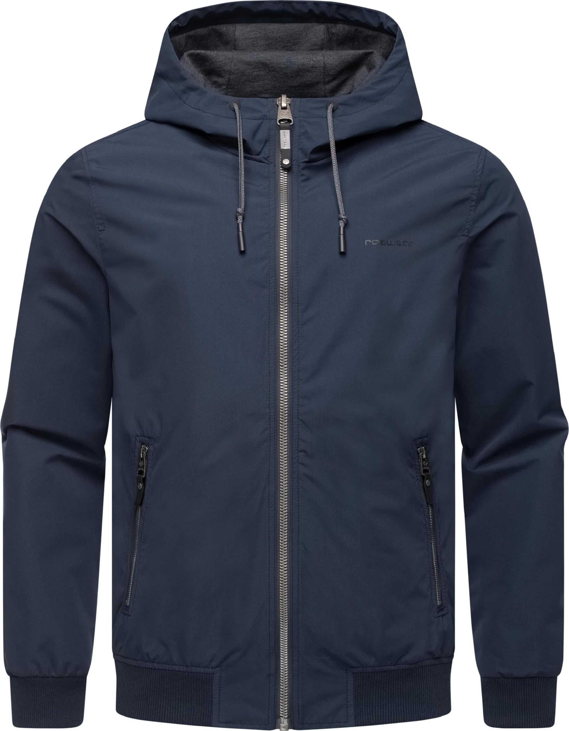 Ragwear Chaqueta de entretiempo ligera para hombre, corta, impermeable, con capucha, Perci YOUMODO S-4XL