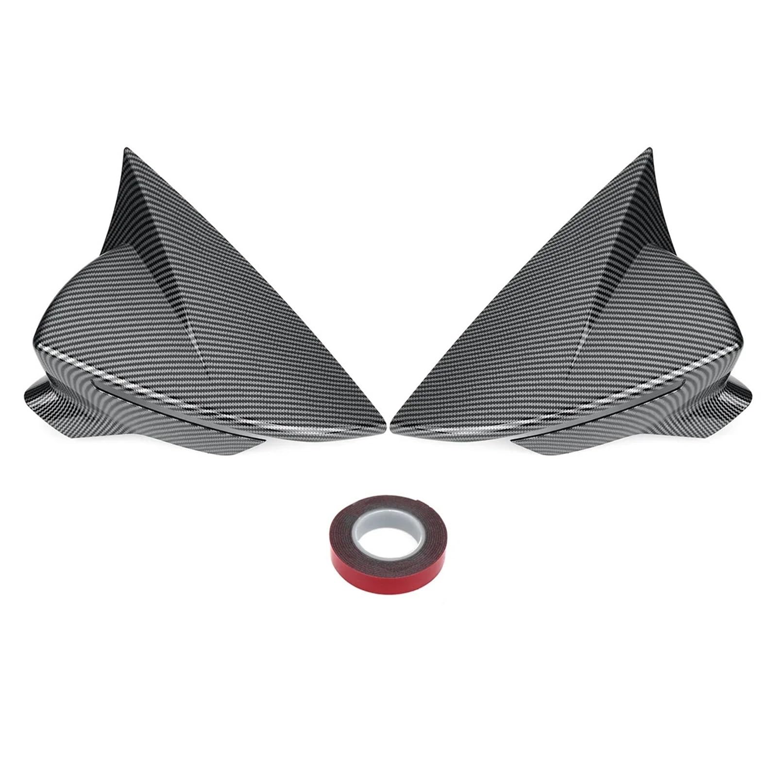 Naklejka przeciwmgielna na lusterko Osłony lusterek bocznych w kolorze czarnym błyszczącym z włókna węglowego pasujące do Seata Leona MK3 MK3.5 5F ST FR Cupra 2013-2019.(Carbon Fiber)