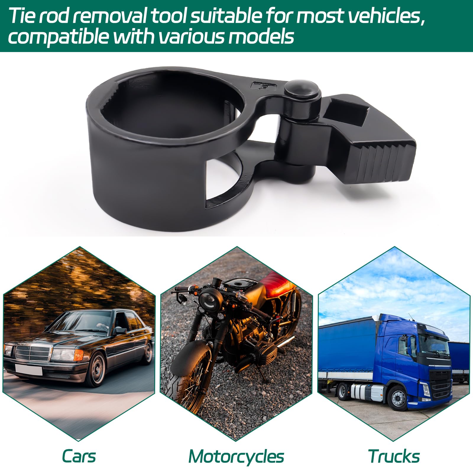 1/2" Chiave per tiranti, Utensile universale per giunto assiale per auto, Attrezzo per tiranti, Smontatore per testa a sfera del tirante 27-42mm con attacco interno quadrangolare