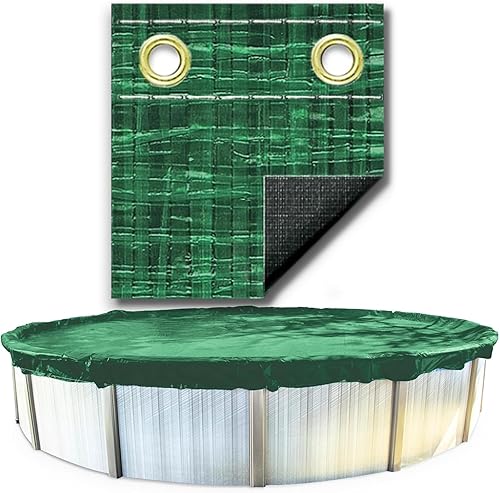 Miniatura 12 de Swimline Hydrotools Super Guard - Cubierta resistente de invierno, de 19 pies, de color azul/negro y con cabrestante y cable, para piscinas elevadas