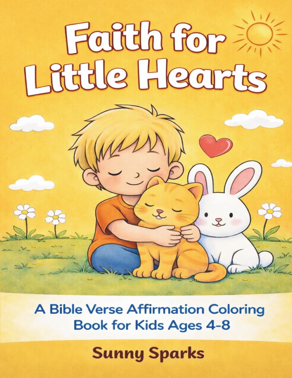 Faith for Little Hearts: A Bible Verse Affirmation Coloring Book for Kids Ages 4-8