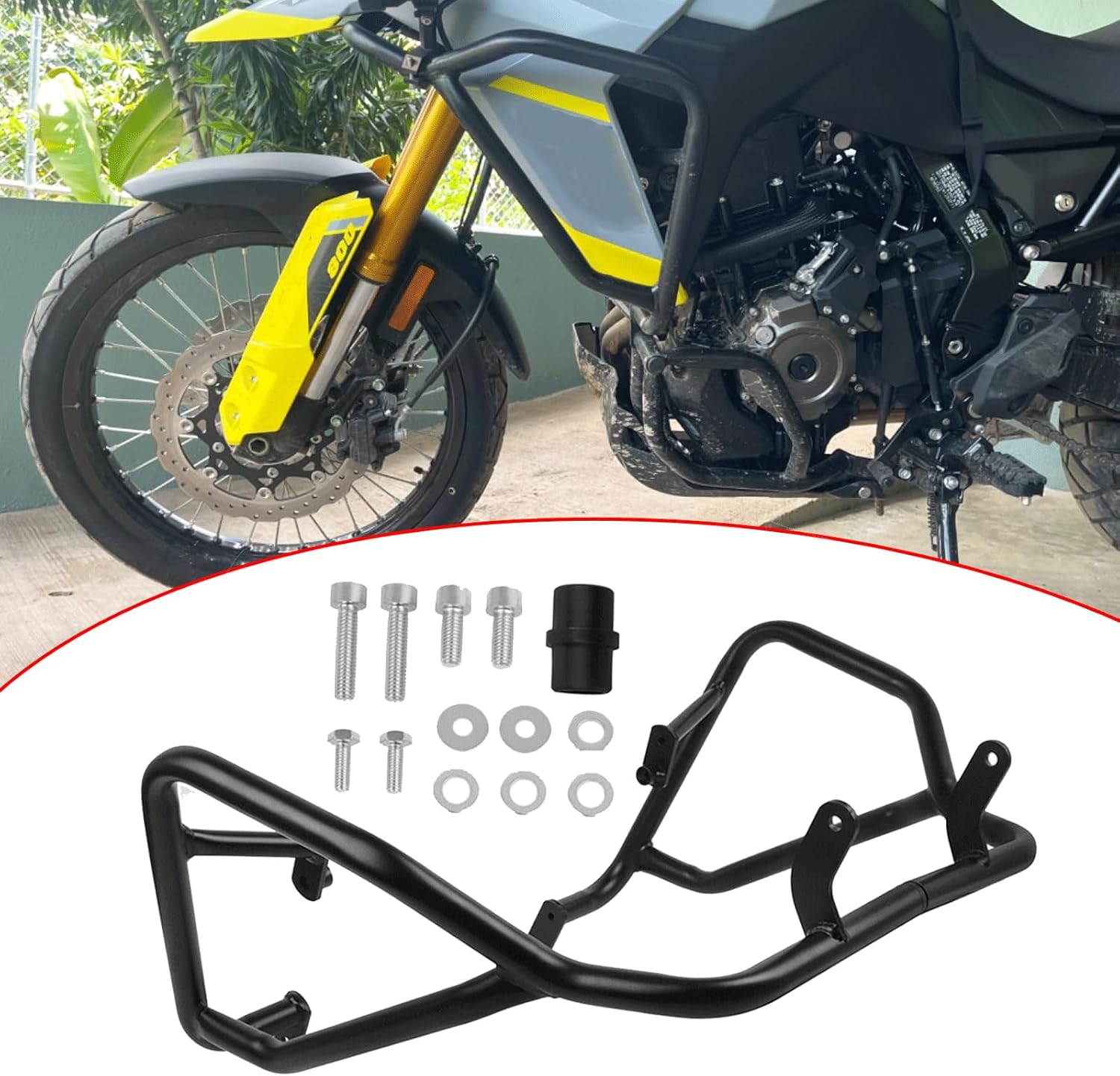 Crash Bars Engine Guard Replacement for Suzuki V-Strom 800 DL800 DE DL800DE 2023 2024 2025 Saddlebag Guard (Upper)
