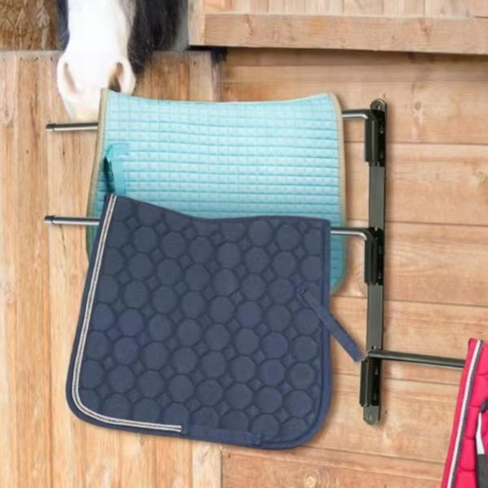 Rastrelliera per Cuscini da Sella di Cavallo Smontabile da Parete | Supporto per Sella con Ampia Spaziatura Per Casa, Soggiorno, Interni, Selleria, Fienile, Scuderia, Fattoria e Rimorchio
