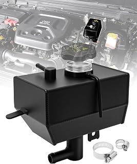 Aluminium Alloy 68364312AC Coolant Reservoir Tank, Front Engine Coolant Expansion Tank for Jeep Wrangler JL JLU 2018-Present, Gladiator JT 2.0&3.6L 2020-Present Coolant Expansion Bottle