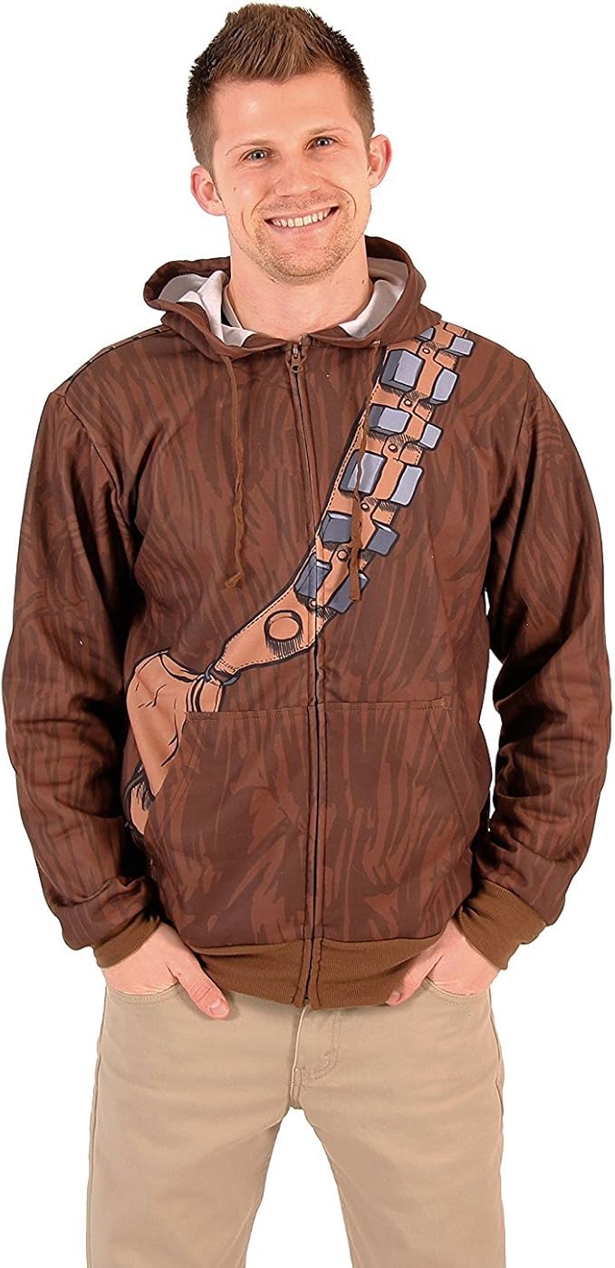 chewbacca zip up moletom com capuz