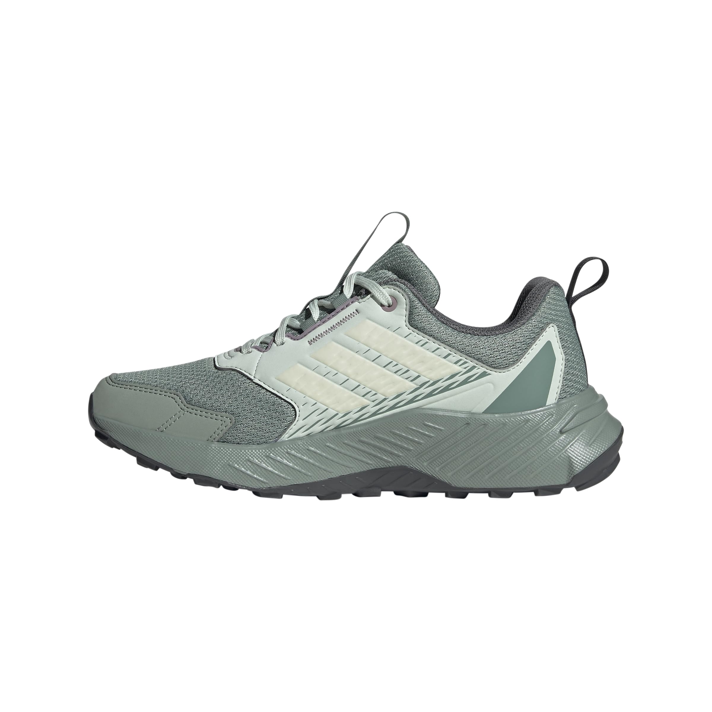 adidas Women's Terrex Tracefinder Trail Running Hiking Shoe, Silver Green/Off White/Preloved Fig, 11