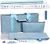 Jongyance American Mahjong Set(4 Layer) with Blue Carrying Bag, 160 Engraved Acrylic Tiles, 4 All-in-One Rack/Pushers, Mahjong Tiles Set (Ma Jong, Mah-Jongg, Majiang)