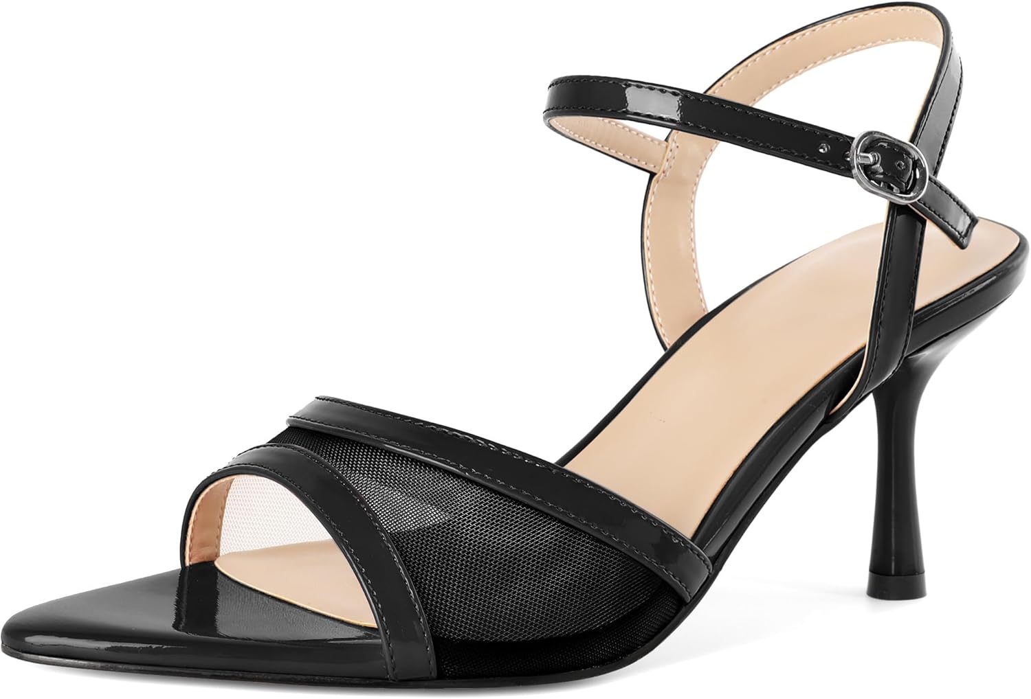 Soireelady Womens Heeled Sandals - Comfortable Mesh Design