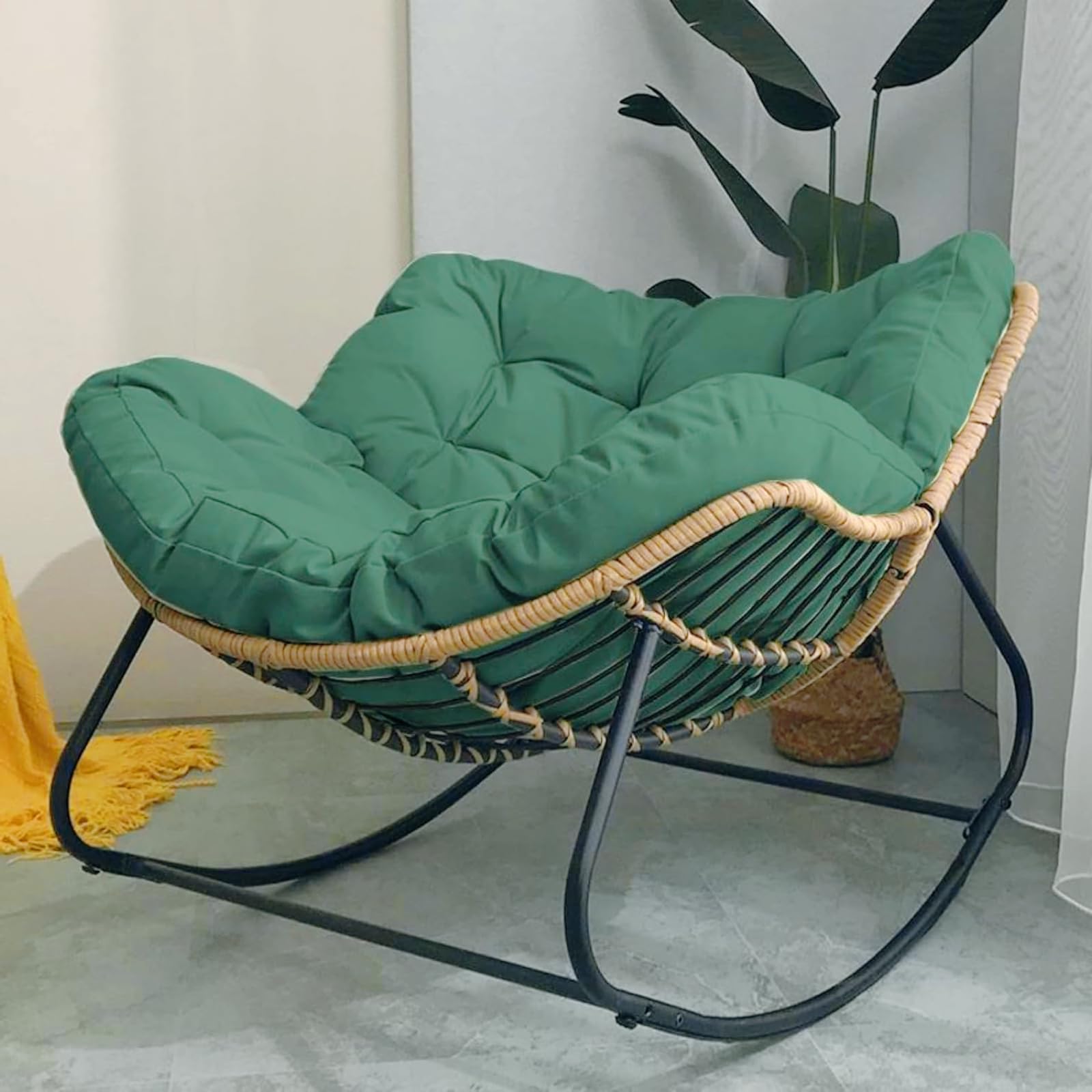 Chaise longue de jardin rembourrée pour terrasse et après-midi détente