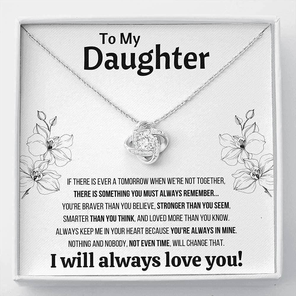 Daughter Gifts From Dad Father Daughter Necklace Birthday Graduation Christmas Jewelry with Message Card and Gift Box
