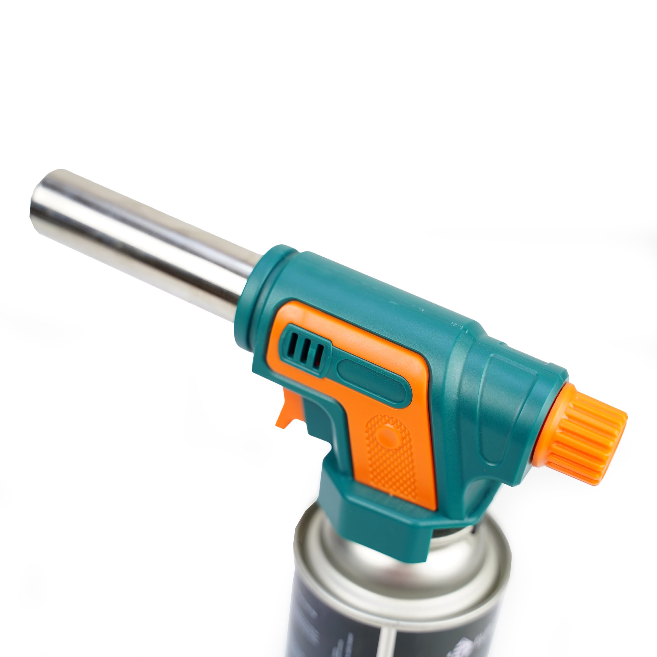 Chalumeau a Gaz 1300°C - Allumage Electrique - Puissance Reglable - Set avec 8x Cartouche Butane 227g