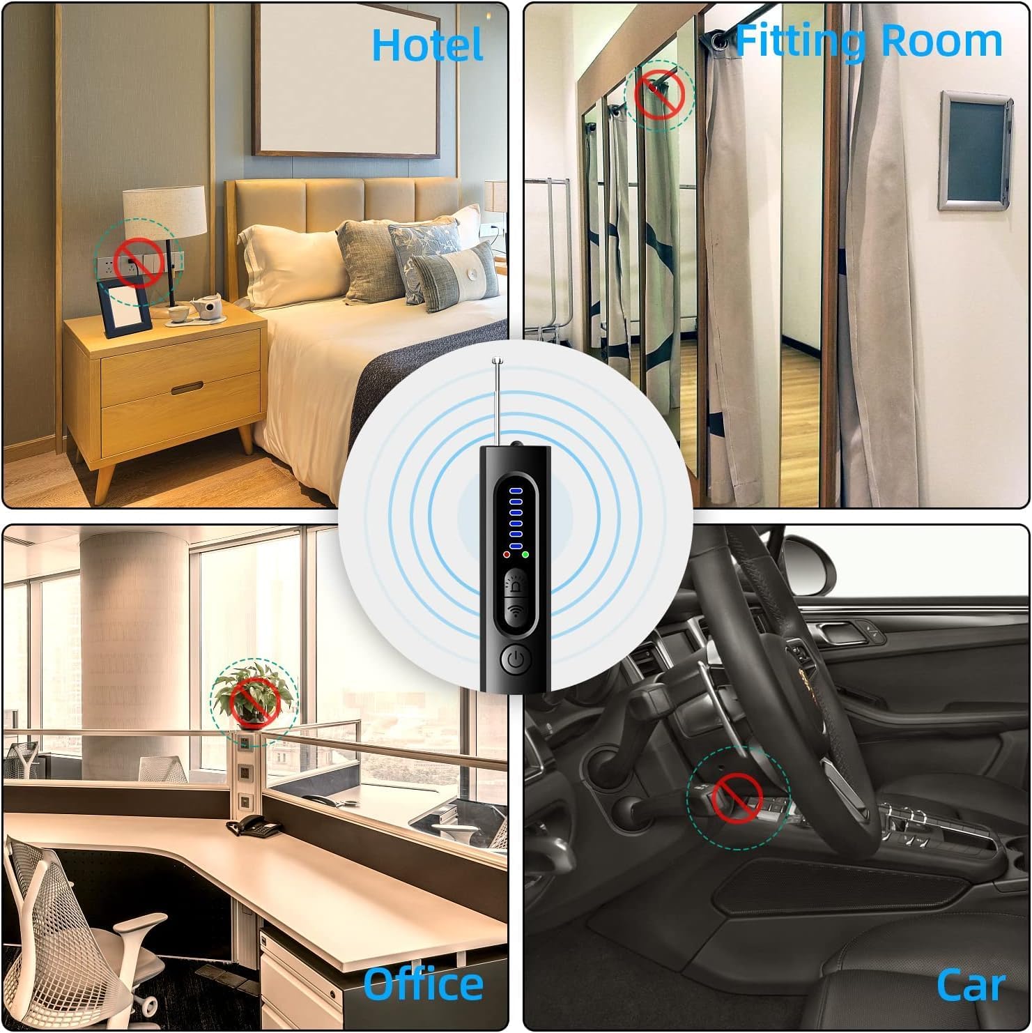 Hidden Camera Detector, Anti-Spy Detector, Indoor Bug Detector Electronic Sweeper, GPS Tracker Detector, RF Signal Detector, 5 Levels Adjustable Sensitivity Wireless Hidden Devices Finder - Image 7