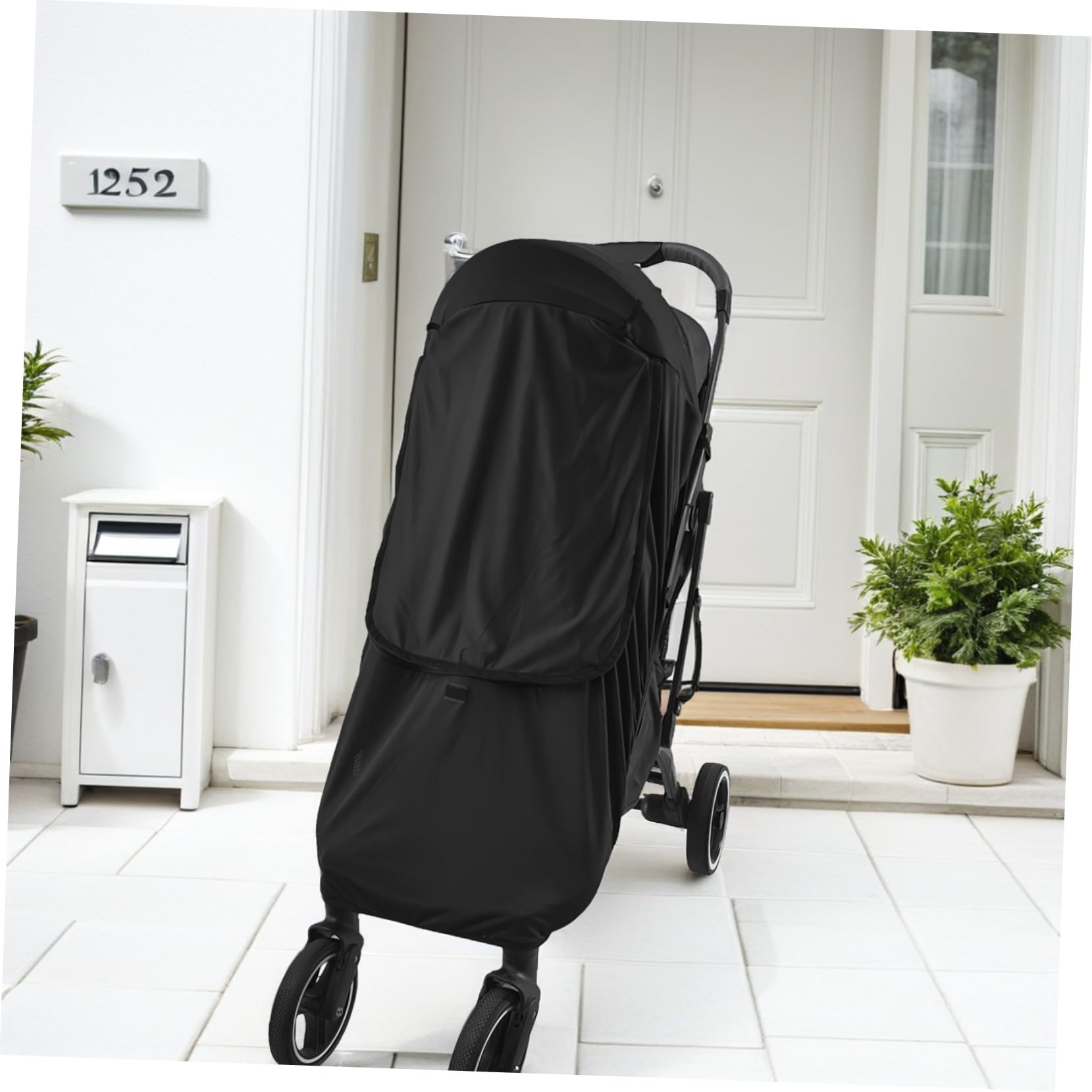 Beaupretty Pare-soleil Poussette Anti-uv Respirant Auvent Léger pour Protection Solaire Garçon Fille Couverture Complète pour et Buggy Bloque Rayons Uv et Chaleur