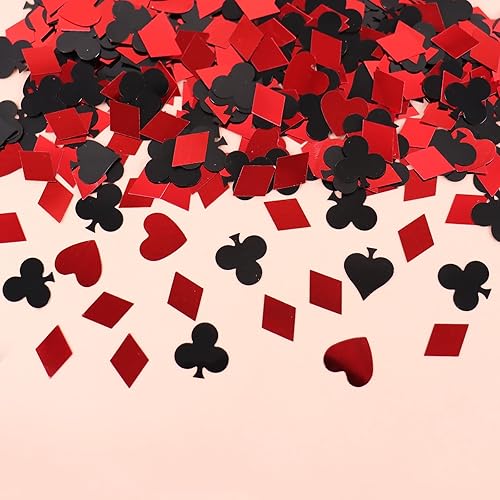 Miniatura 2 de 850 piezas de confeti de póker para fiesta de casino en Las Vegas, confeti disperso de lentejuelas para fiesta de Las Vegas, juego de fiesta