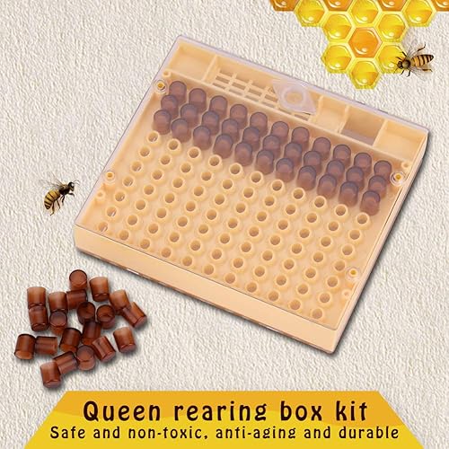 Miniatura 3 de ViaGasaFamido Kit de copa de crianza de apicultura, kit de cría de abejas, juego de caja de apicultura, caja de recogedor, herramienta de cultivo de