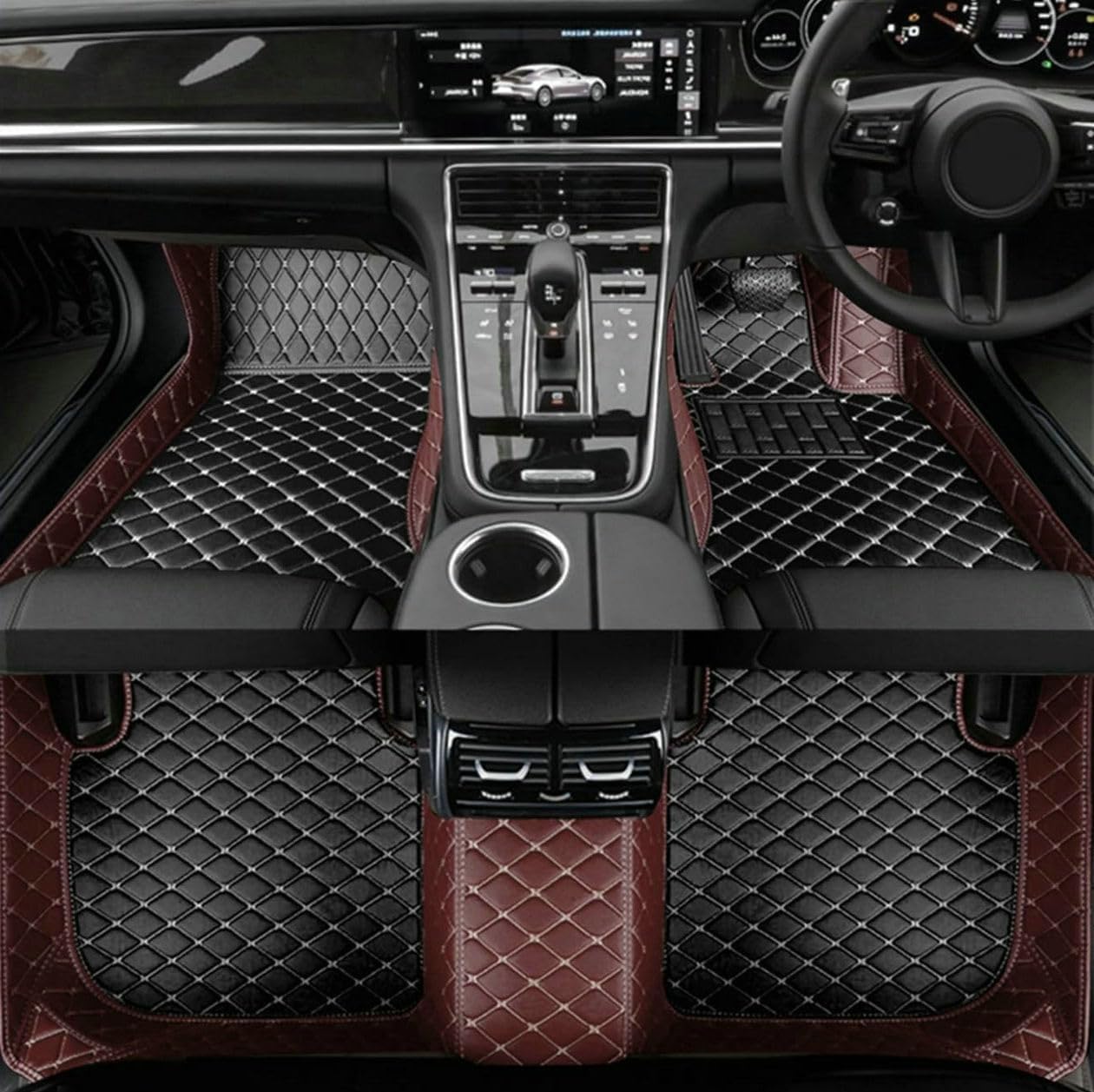 Alfombrillas Coche para Mini Countryman 2017-, Alfombrillas Antideslizante Lavables Accesorios Interiores Impermeables