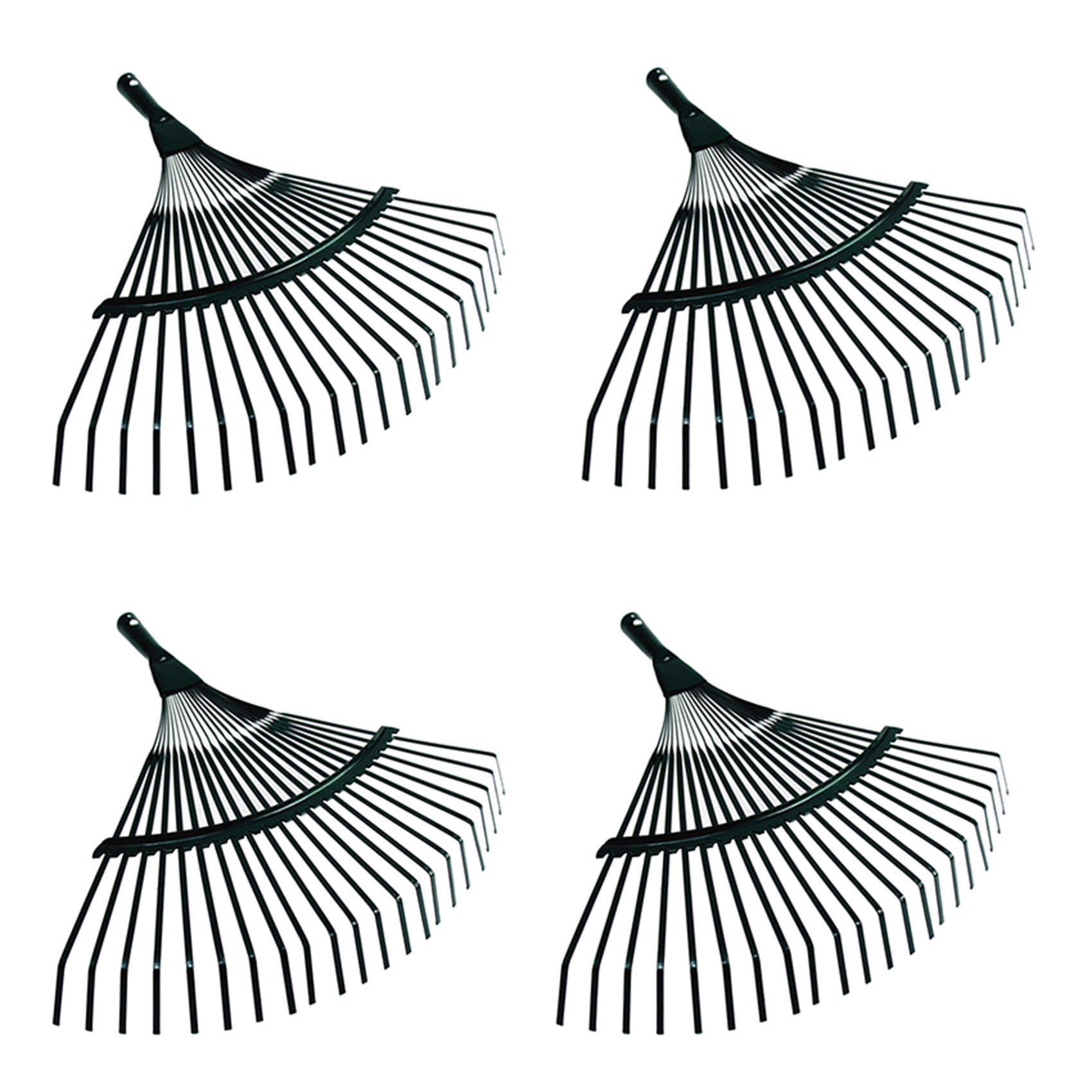 Jnchdghwa Green 4Pcs 42Cm Steel Fan Rake Head Replacement Heavy Rake Head For Garden Grass Patio Leaves Leaf Lawn 22 Tooth