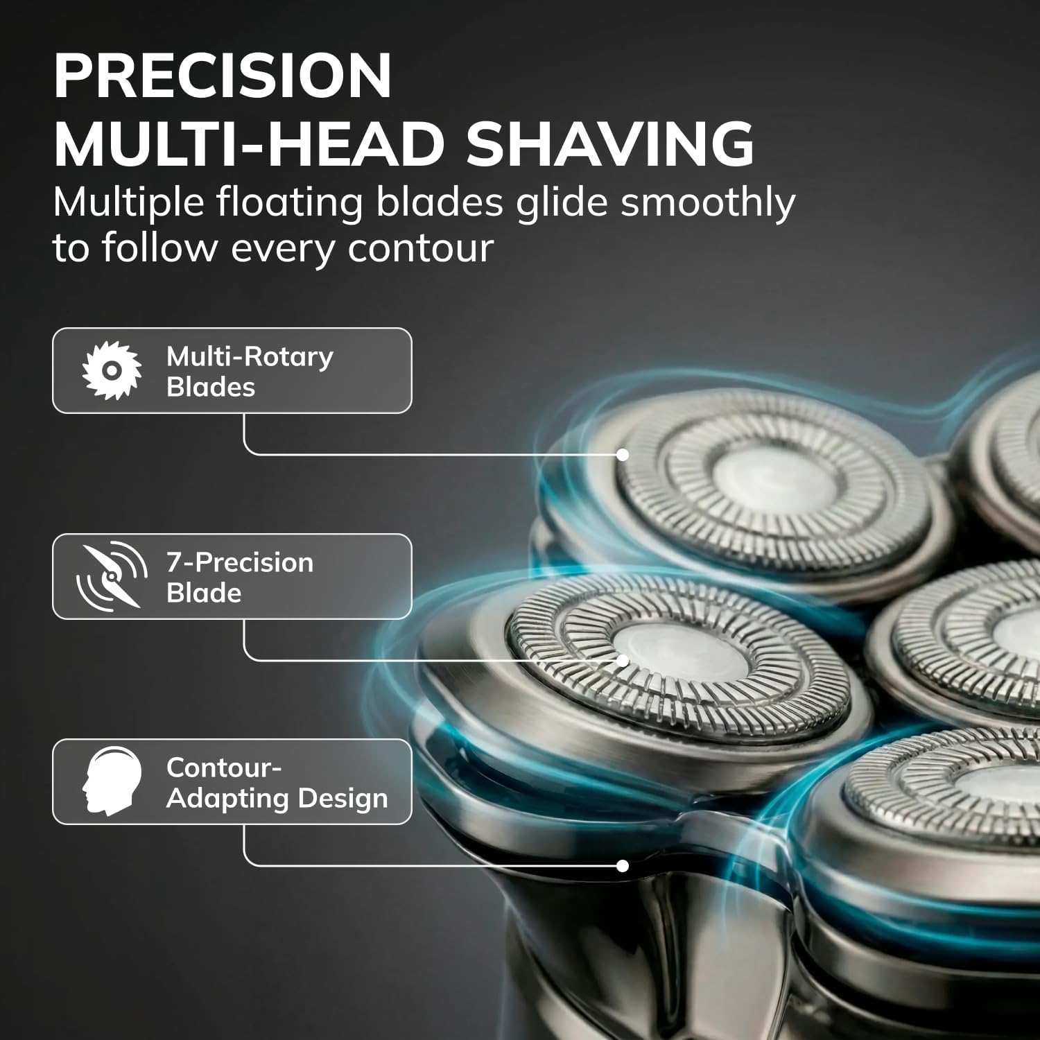 Swissker by Swissklip SK8 PRO X Magnetic Hair & Beard Shaver for Men, Head Shavers for Bald Men, USB C Charging
