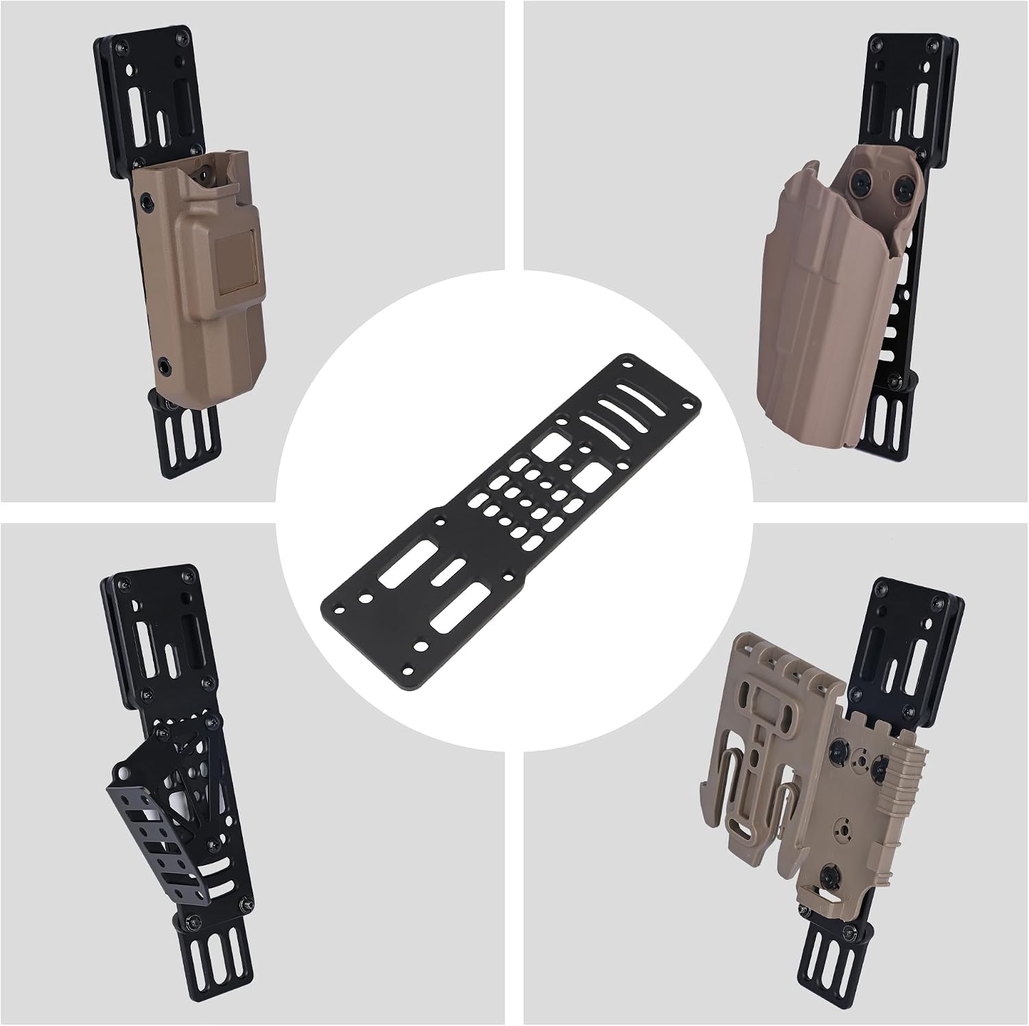 Drop Leg Holster Adapter Mount for QLS Kit, Modular Holster Adapter with Adjustable Leg Strap for Police and Airsoft Gear