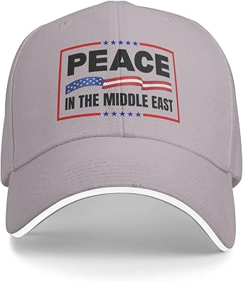 Peace in The Middle East Hat Peace 2025 Palestine Israel Baseball Cap Dad Trucker Hat Gray