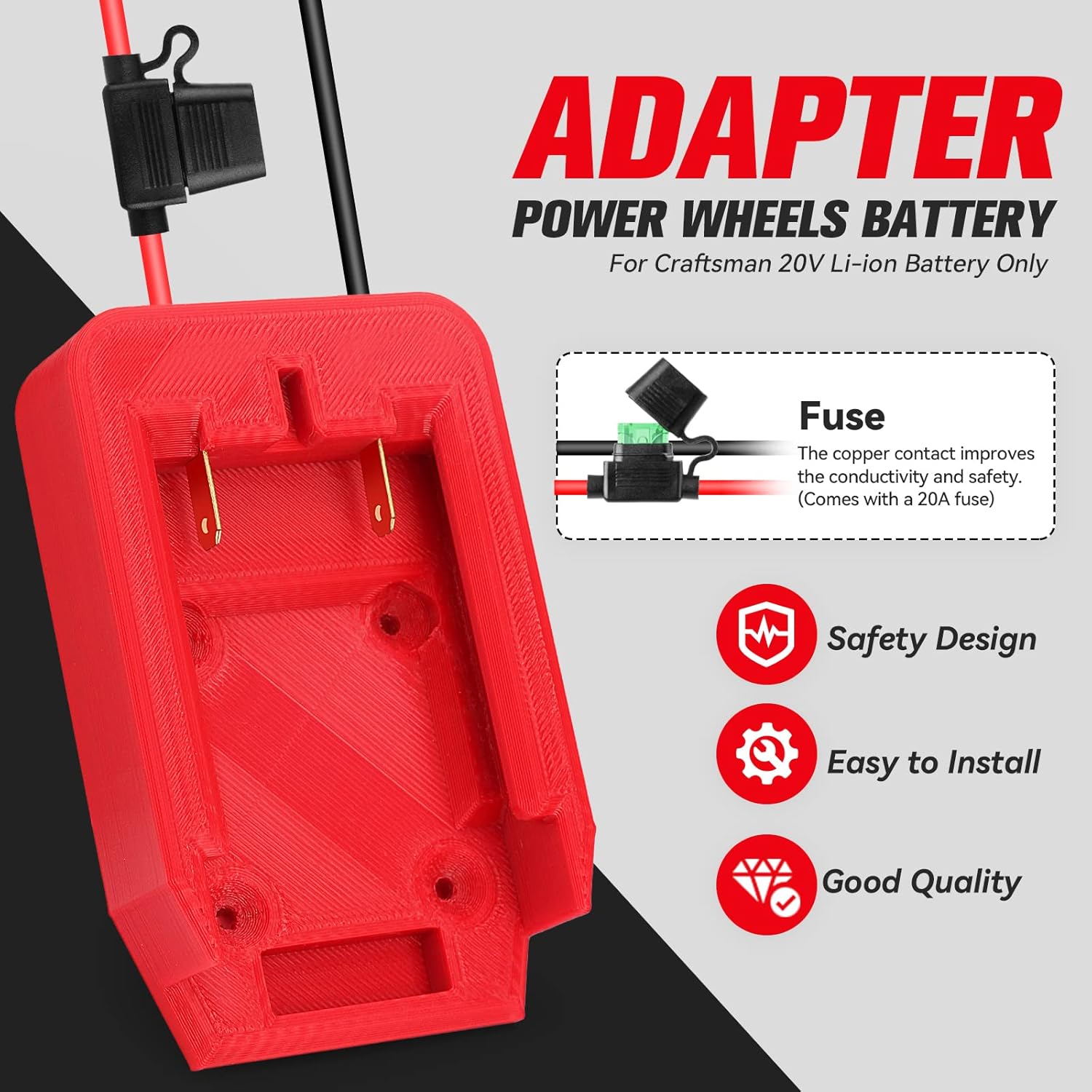 Buy Ecarke Power Wheels Adapter for Craftsman 20V Dock Power Connector